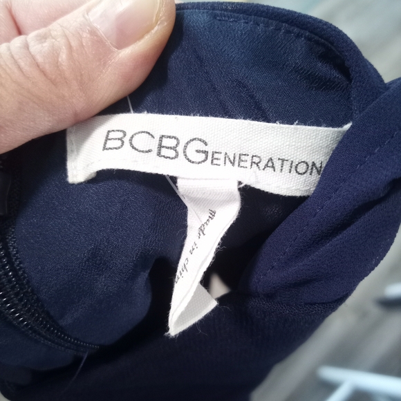 BCBGeneration Navy Sleeveless Romper - Picture 2 of 3